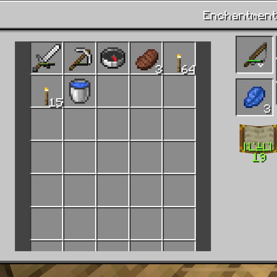minecraft fishing rod recipe